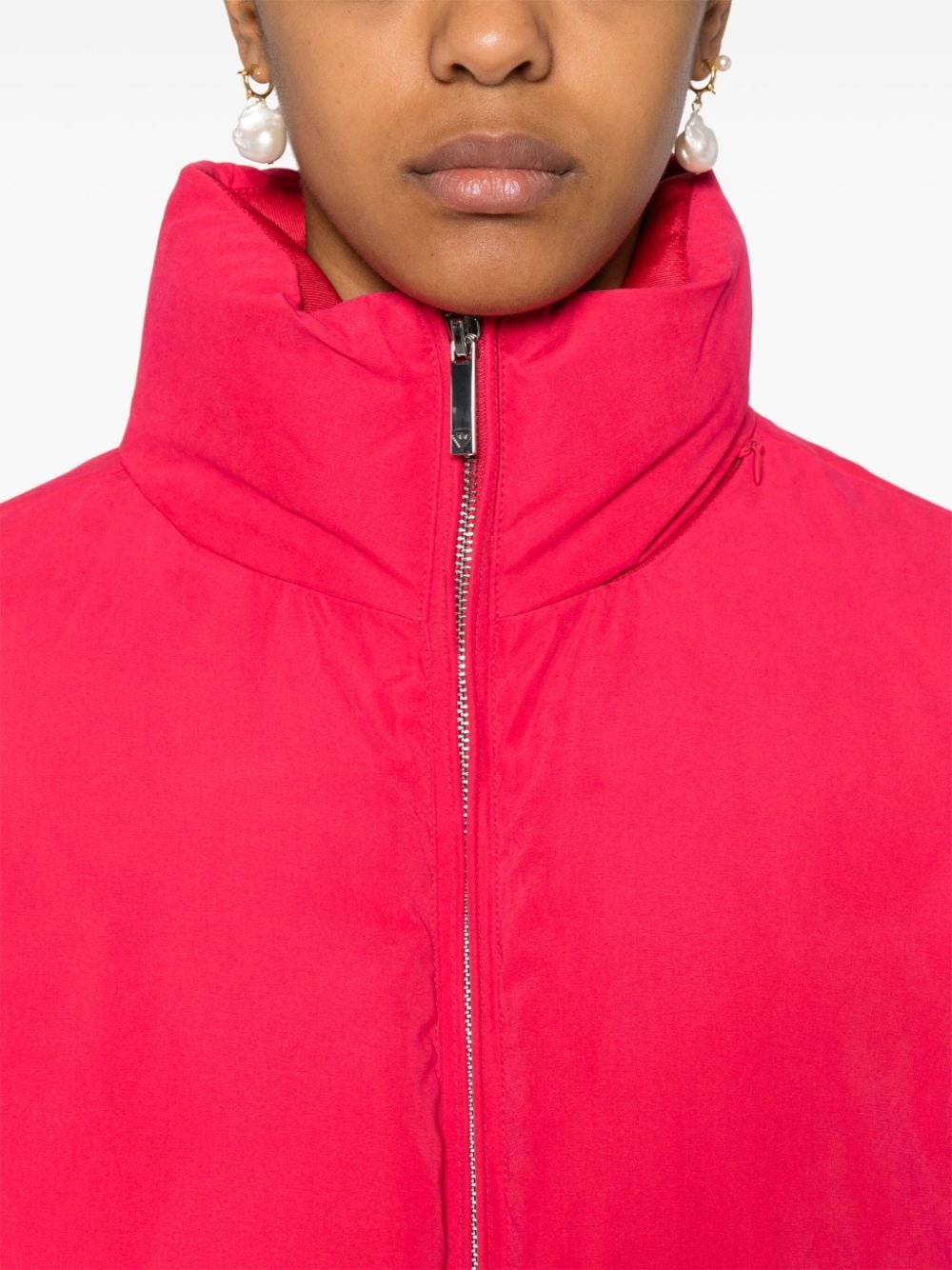 Poppy Red Puffer Coat