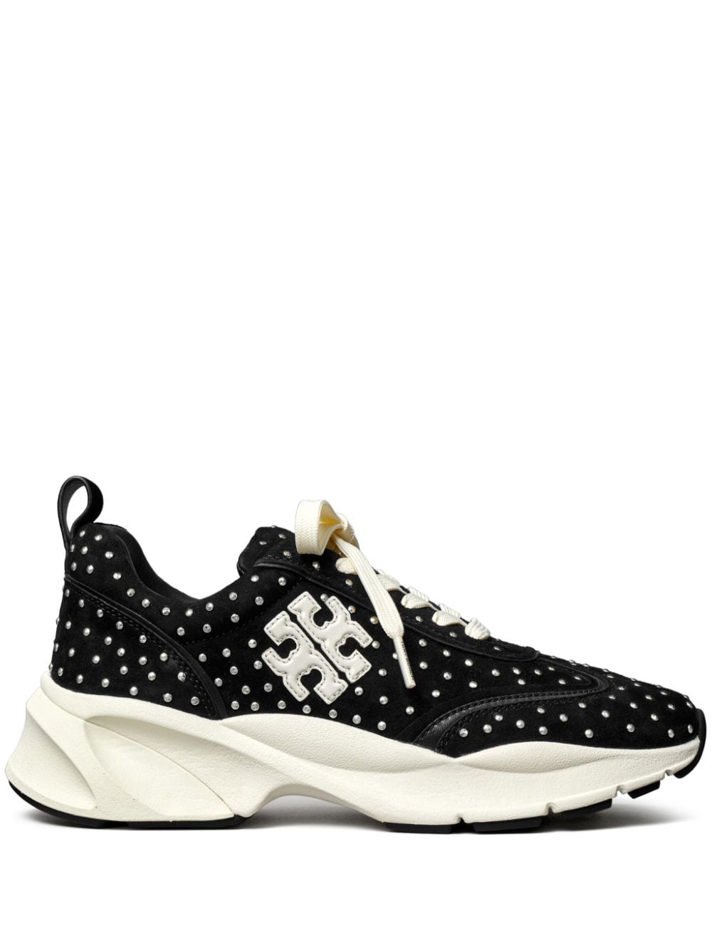 Tory Burch good luck studded trainers Black