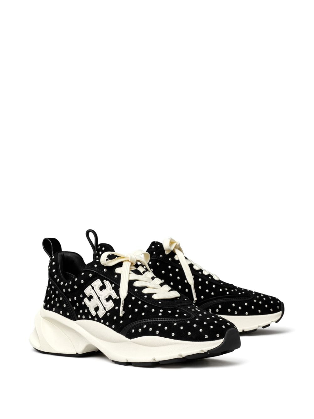 Tory Burch good luck studded trainers Black