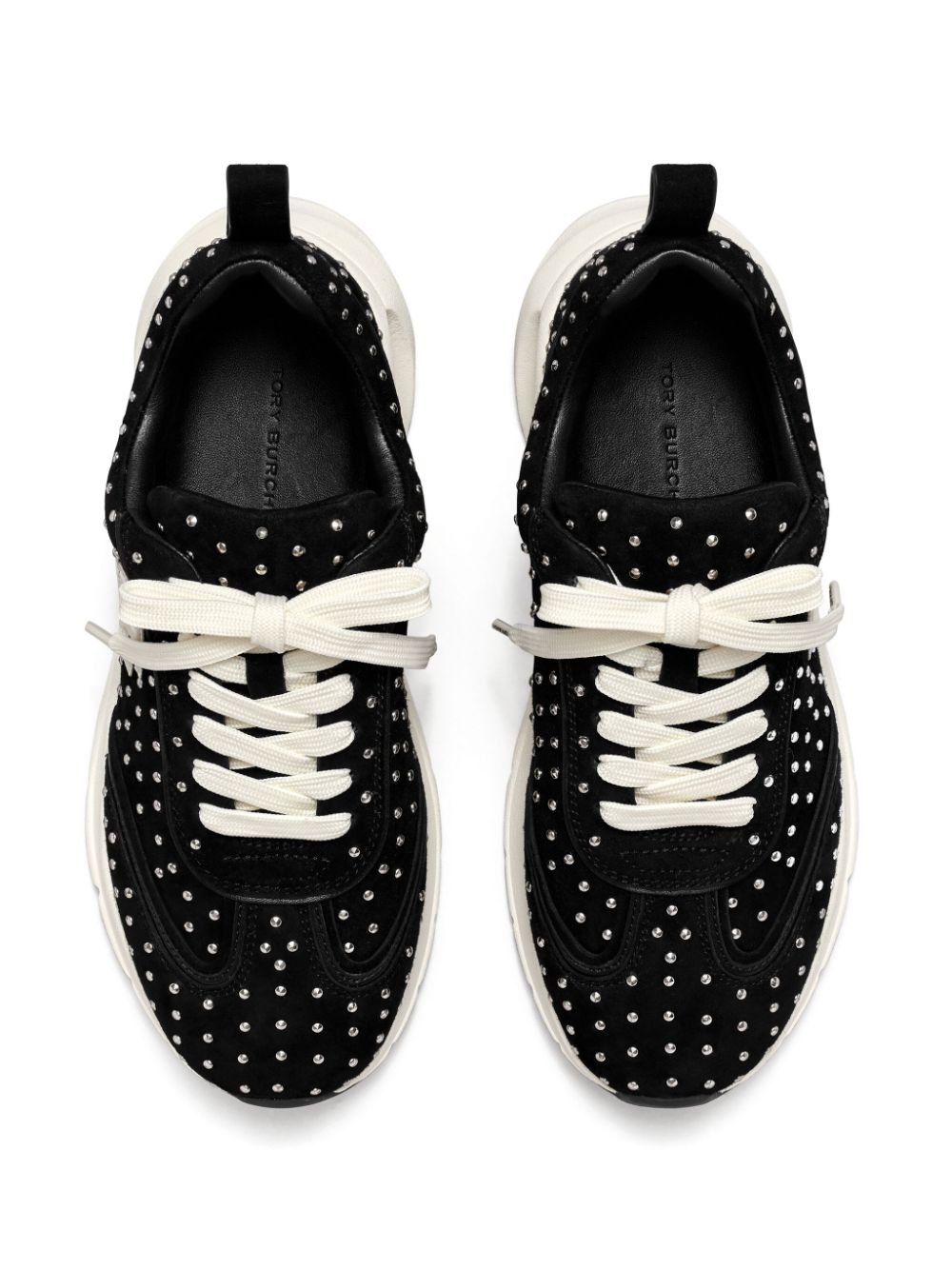 Tory Burch good luck studded trainers Black
