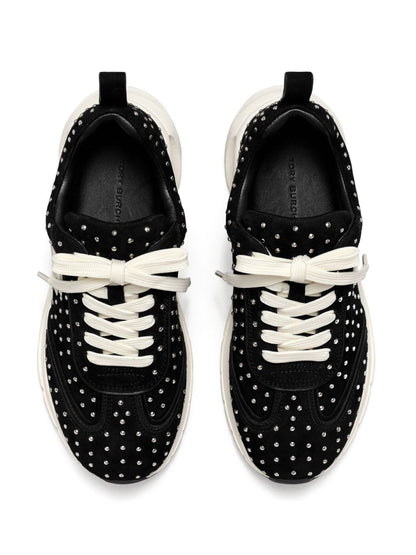 Tory Burch good luck studded trainers Black
