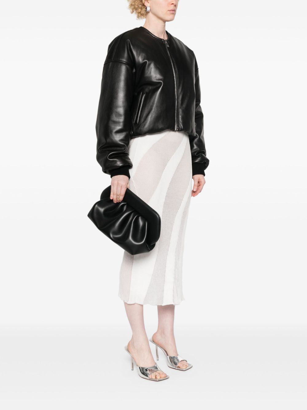 Themoirè Tia Bios Clutch Bag Black