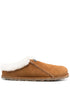 Birkenstock Zermatt Shearling-Lined Suede Slippers Leather Brown