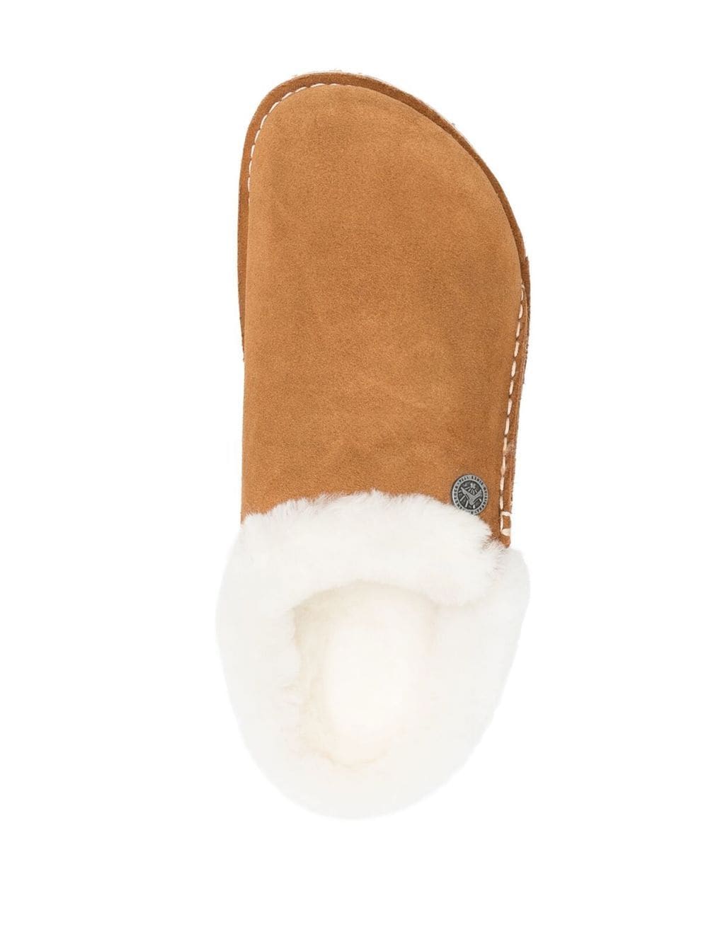Birkenstock Zermatt Shearling-Lined Suede Slippers Leather Brown