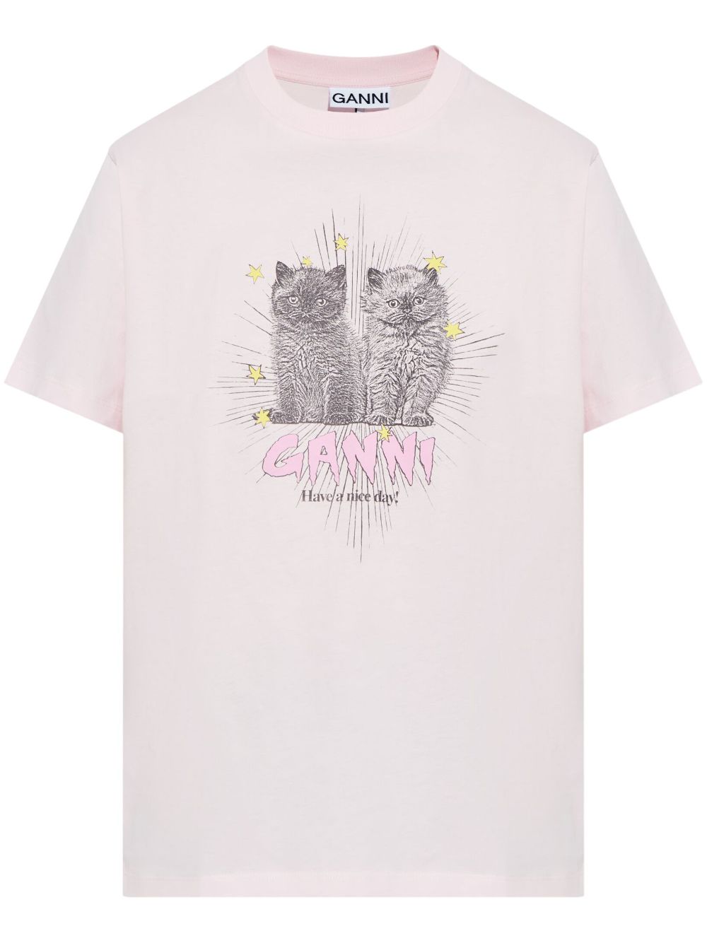 GANNI Light Pink T-shirts