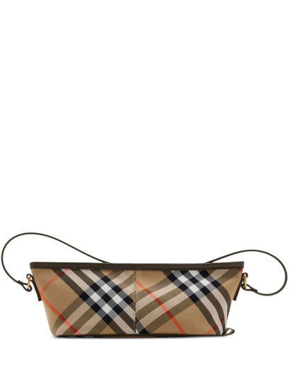 Burberry Baguette check shoulder Bag Beige