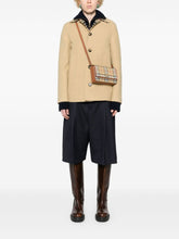 Burberry Hampshire Check Flap Crossbody Bag Beige