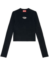 Diesel EcoVero Cropped Cut-Out Knit Top Black black