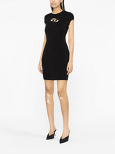 Diesel Cut-Out Cotton Mini Dress Black black