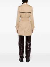 Burberry Short Kensington Heritage Cotton Trench Coat Beige