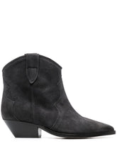 Isabel Marant Dewina Suede Pointed-Toe Ankle Boots Black
