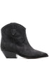 Isabel Marant Dewina Suede Pointed-Toe Ankle Boots Black
