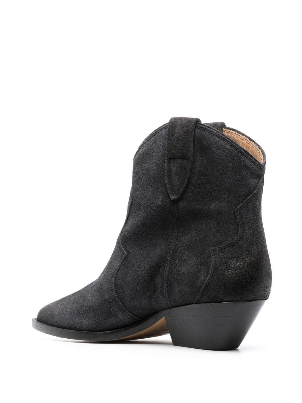 Isabel Marant Dewina Suede Pointed-Toe Ankle Boots Black