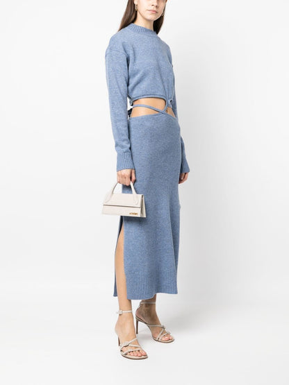 JACQUEMUS The Chiquito Long Handag Light Beige