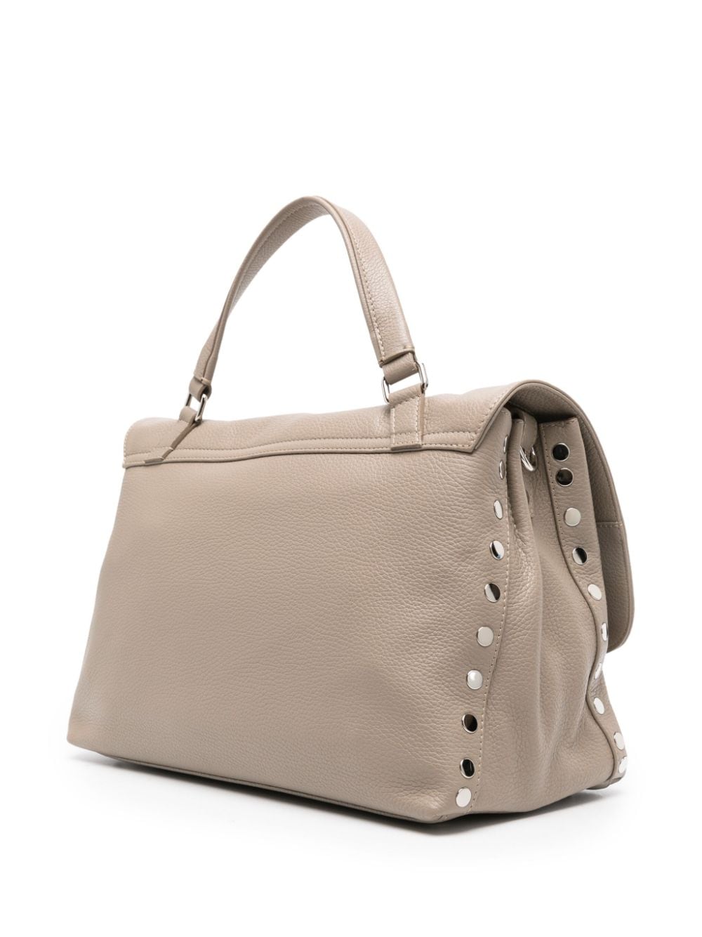 Zanellato Medium Daily Grained Calf Leather Tote Bag Grey