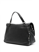 Zanellato Postina Daily Medium Grained Leather Handbag Black