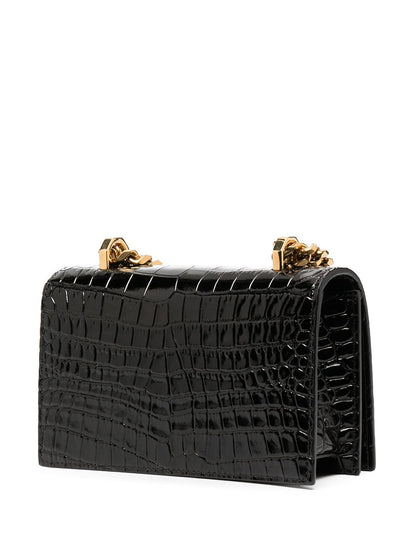 Alexander McQueen Mini Jewelled Shoulder Bag Black