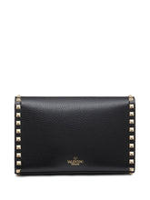 Valentino Garavani Rockstud Small Black Leather Shoulder Bag Black