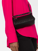 Valentino Garavani Rockstud Small Black Leather Shoulder Bag Black