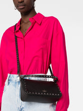 Valentino Garavani Rockstud Small Black Leather Shoulder Bag Black