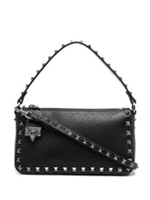 Valentino Garavani Rockstud Small Black Leather Shoulder Bag Black