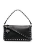 Valentino Garavani Rockstud Small Black Leather Shoulder Bag Black