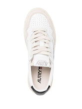 Autry Medalist Low-Top Sneakers in White and Black White