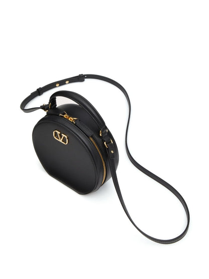 Valentino Garavani VLogo Signature Mini Leather Clutch Bag Black