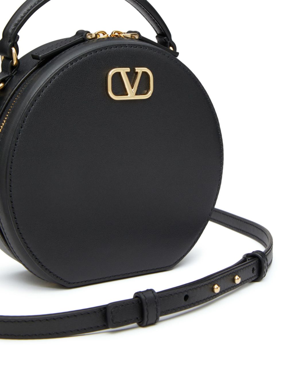 Valentino Garavani VLogo Signature Mini Leather Clutch Bag Black