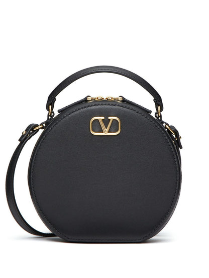 Valentino Garavani VLogo Signature Mini Leather Clutch Bag Black