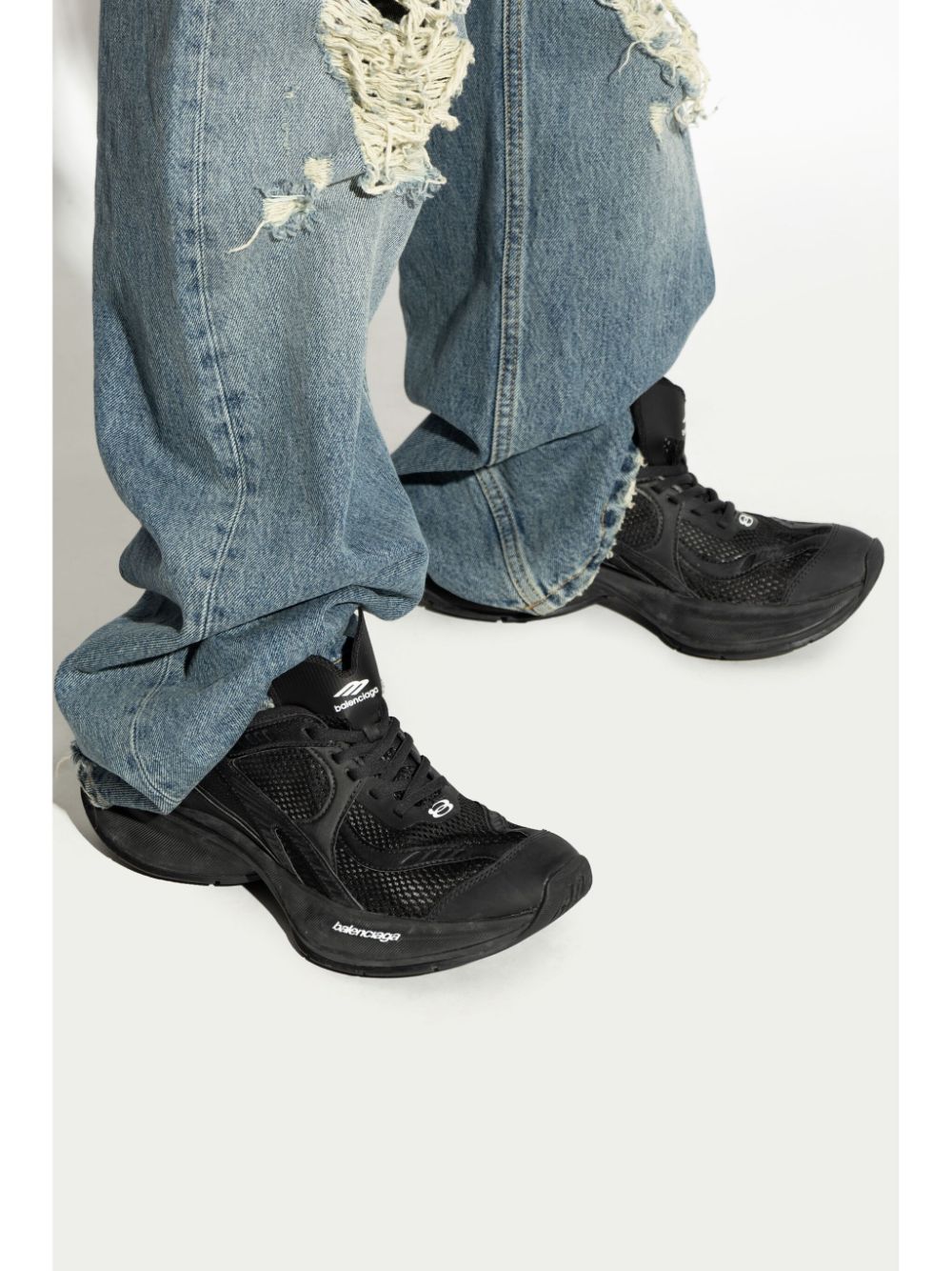 Balenciaga Circuit Chunky-Sole Logo-Print Sneakers Black black