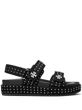 Tory Burch Kira studded suede platform sandals black