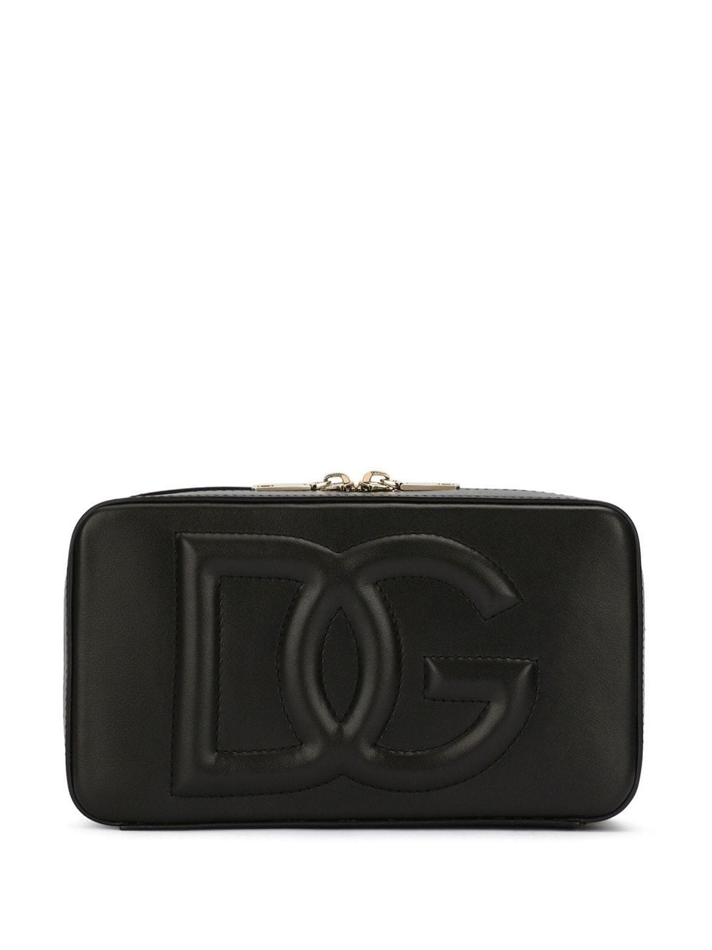 Dolce &amp; Gabbana Embossed-logo crossbody bag Black