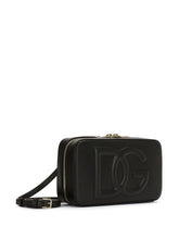 Dolce & Gabbana Embossed-logo crossbody bag Black