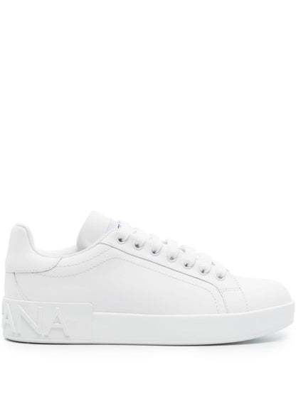 Dolce &amp; Gabbana Calfskin Portofino Sneakers White