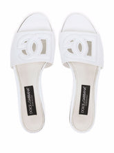 Dolce & Gabbana DG Logo Leather slides White