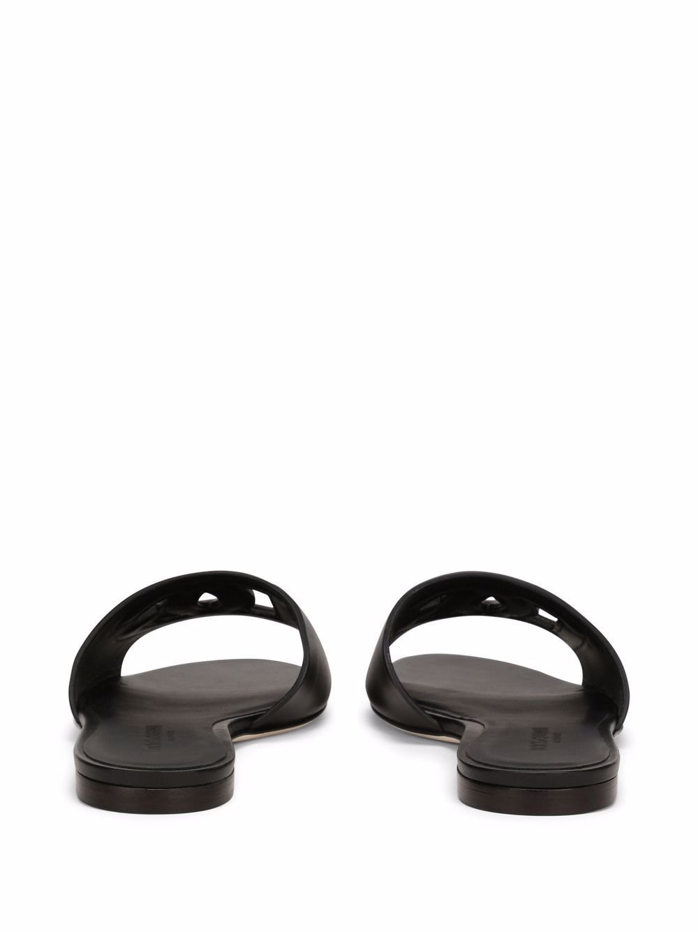 Dolce &amp; Gabbana DG Logo Leather slides Black