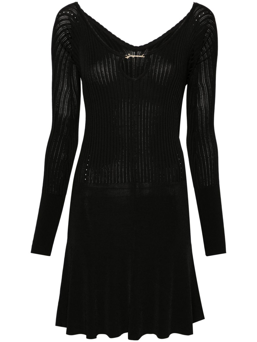 JACQUEMUS La Mini Robe Pralu Flared Mini Dress Black