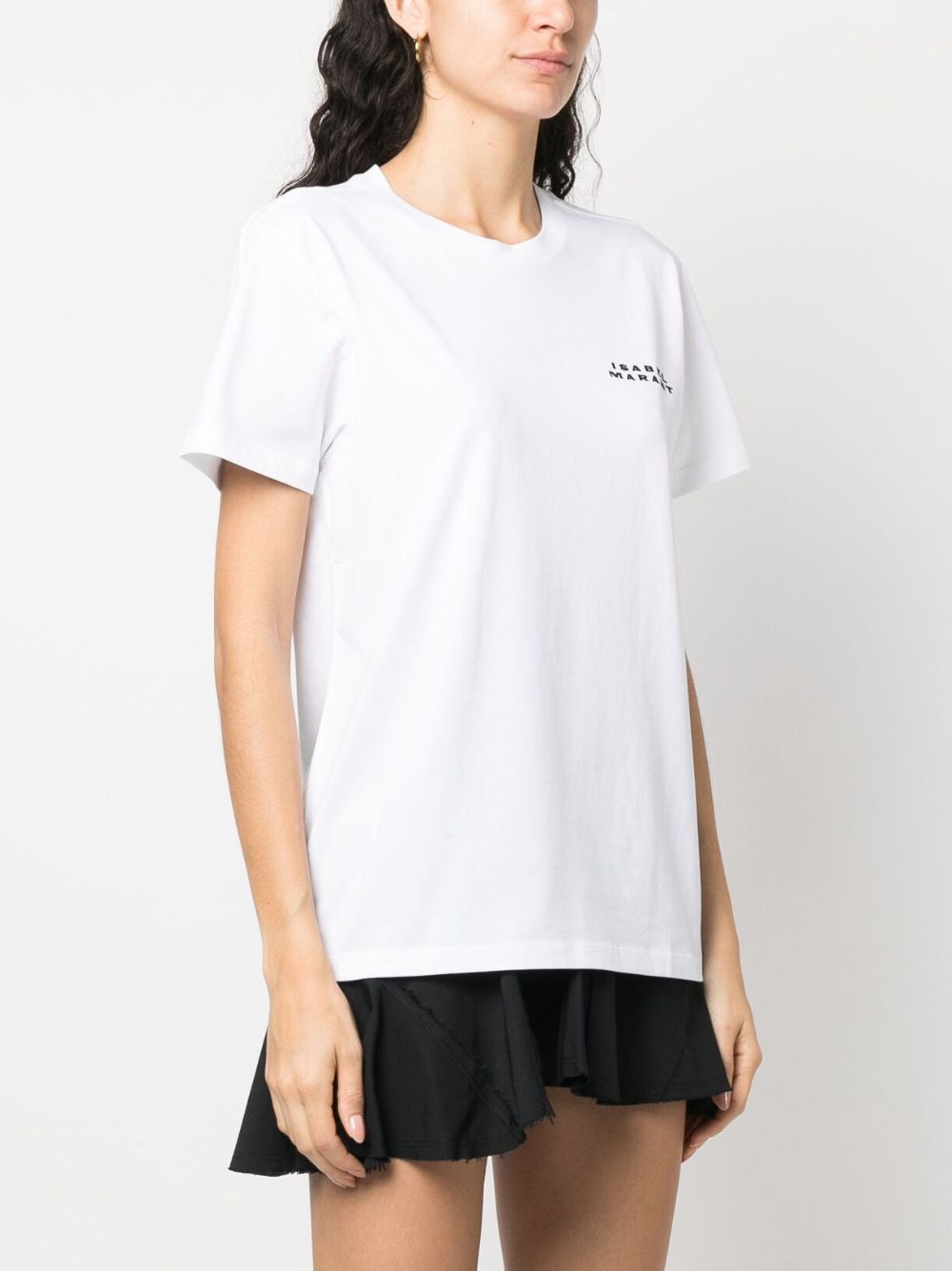 Isabel Marant Vidal Logo Organic Cotton T-Shirt White