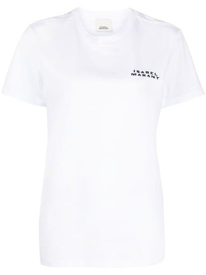 Isabel Marant Vidal Logo Organic Cotton T-Shirt White
