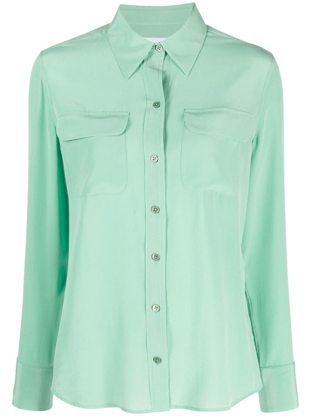 Equipment Signature Silk Shirt Green