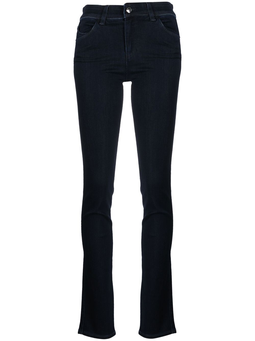 Emporio Armani High-Waisted Slim-Cut Jeans Blue