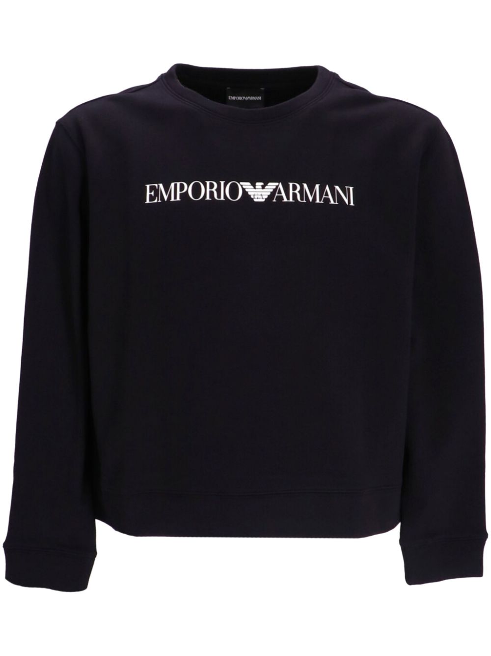 Emporio Armani Logo Cotton Sweatshirt Blue