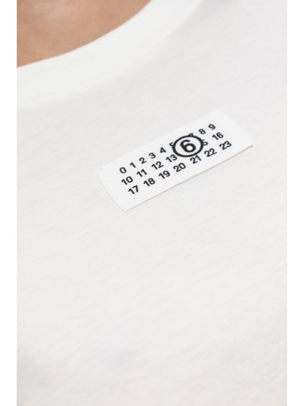 MM6 Maison Margiela white cotton signature motif T-shirts White