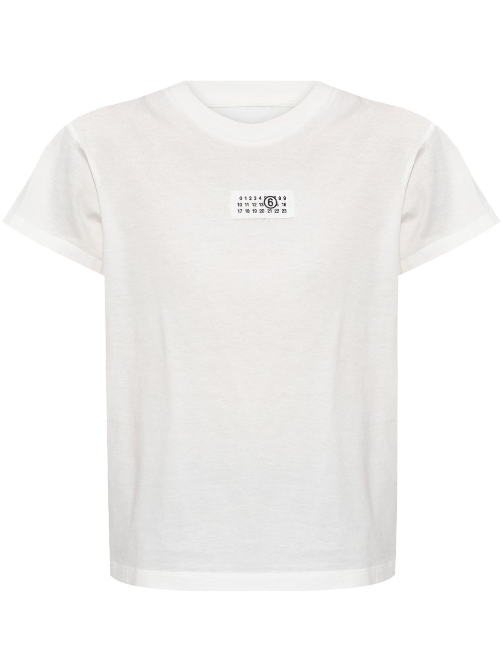 MM6 Maison Margiela white cotton signature motif T-shirts White