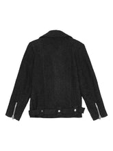 Ganni Textured Bouclé Wool-Blend Jacket Black