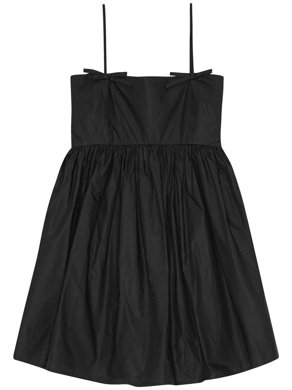 Ganni Poplin Mini Dress Black