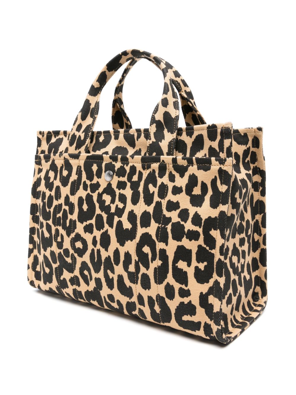 032C canvas leopard print handbag