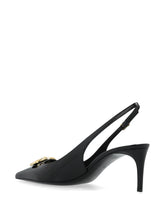 Dolce & Gabbana Lollo Polished calfskin slingbacks with Heel Black