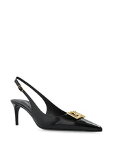 Dolce & Gabbana Lollo  Polished calfskin slingbacks with Heel Black